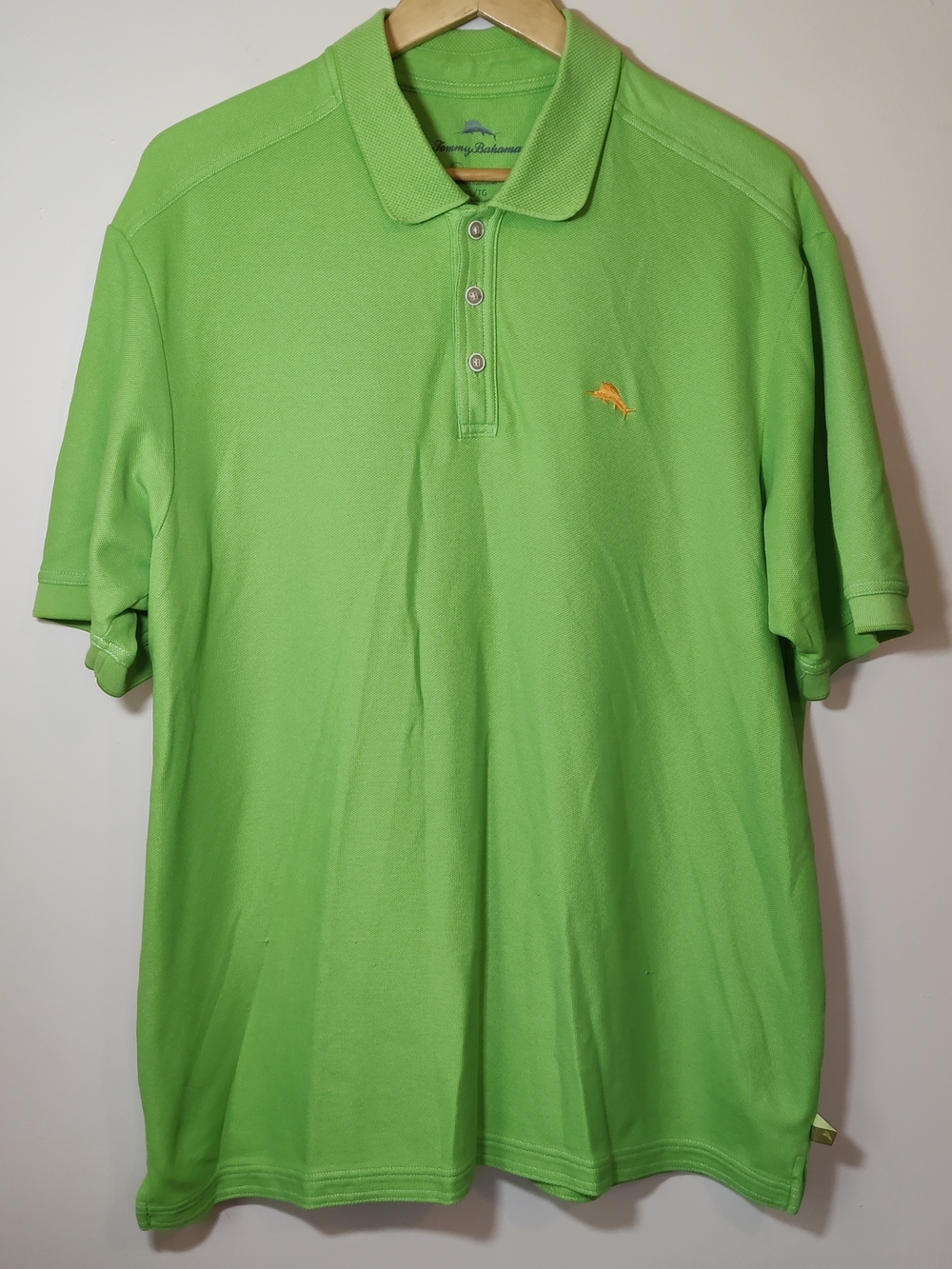 Tommy Bahama Shirt Mens XL Green IslandZone Supima Cotton Short Sleeve Polo Golf